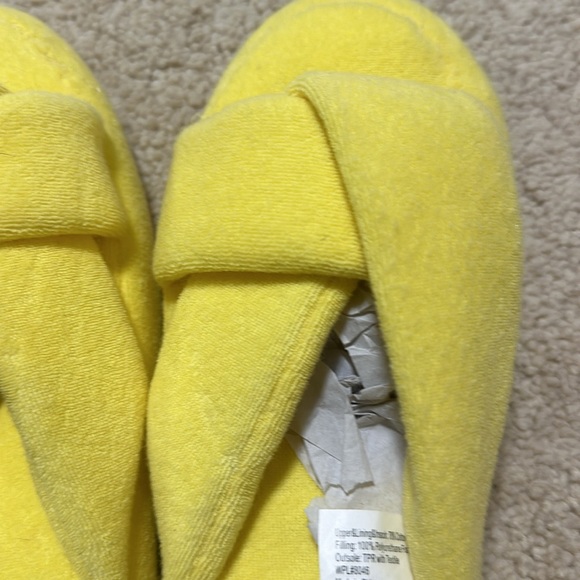 NWT JENNI Intimates Yellow Terry Slippers 7-8 - Picture 3 of 4